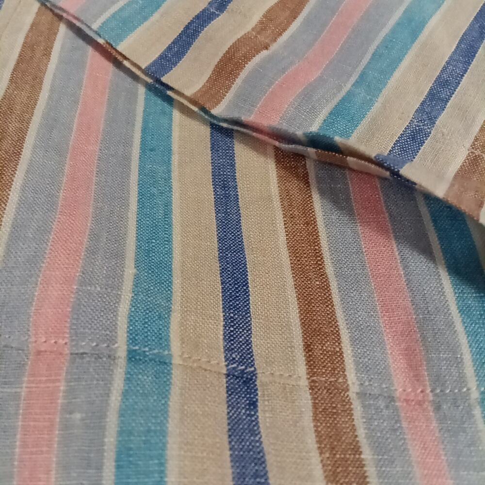 Alan Flusser 100% Linen Button Up Shirt Sz. 2XL Coastal Beach Vacation - Picture 2 of 4